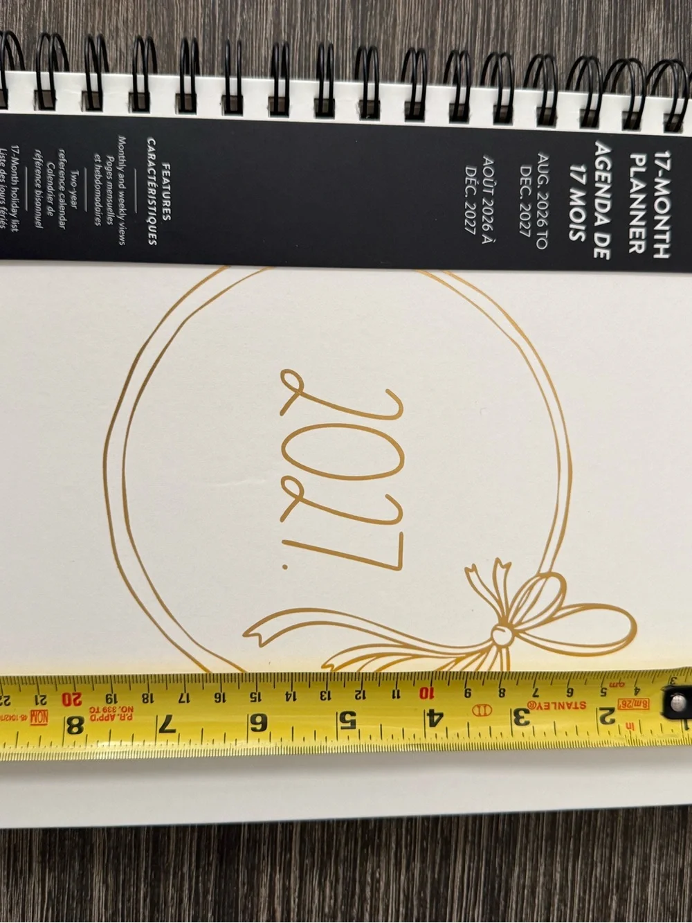 NWT Rae Dunn 2027 Hard Cover Planner Smoke Free Home